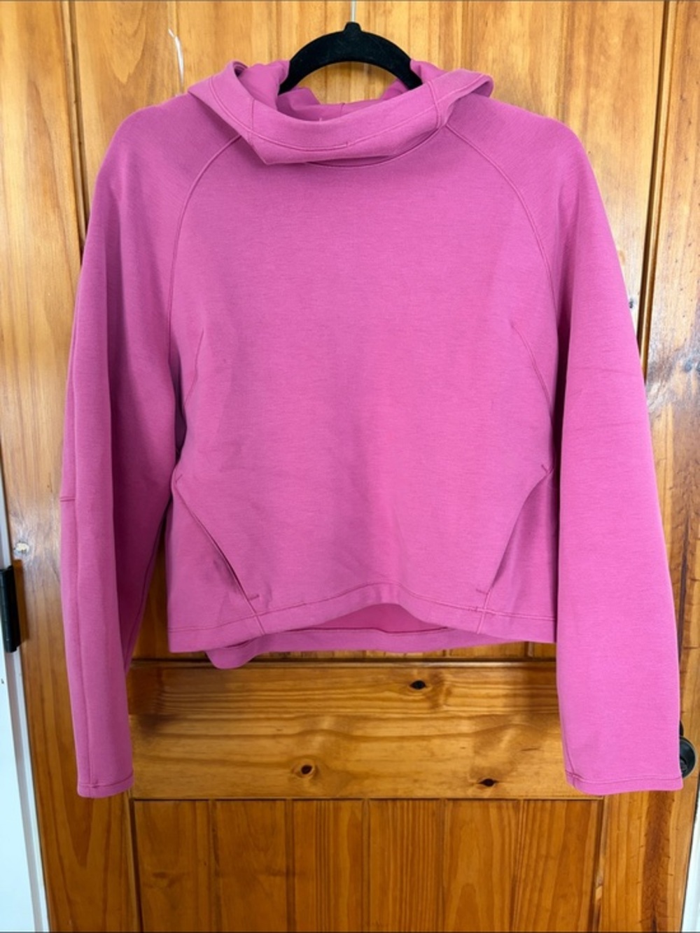 Lululemon Modal Hoodie Sweatshirt Pink 4 cropped
